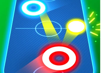 Play Air Hockey Glow: 2 Players online for free at PlotyGames