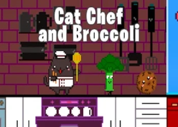 Cat Chef and Broccoli - Free animal game online at plotygames