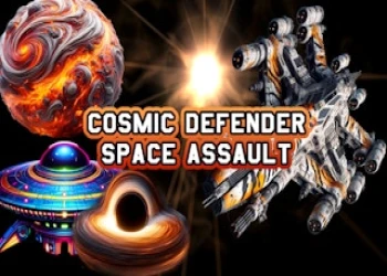Cosmic Defender Space Assault - Free airplane game online at plotygames
