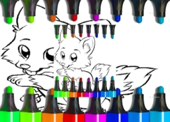 Play Cute Anime Animals Coloring Pages online for free at PlotyGames