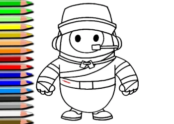 Play Fall Guys Halloween Coloring Bok online for free at PlotyGames