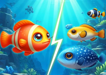 Play Fish Frenzy   Eat Some Fish online for free at PlotyGames