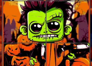 Play Franky &amp; Vampire Halloween Puzzle online for free at PlotyGames