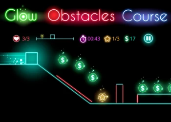 Play Glow obstacle course online for free at PlotyGames