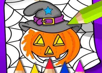 Play Halloween Coloring Book Game online for free at PlotyGames