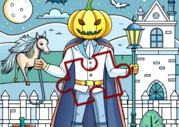 Play Haunted Puzzle Pieces online for free at PlotyGames