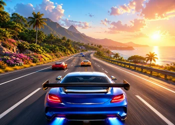 Play Highway Car Racer  online for free at PlotyGames