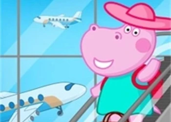 Hippo Airport Travel - Free girls game online at plotygames