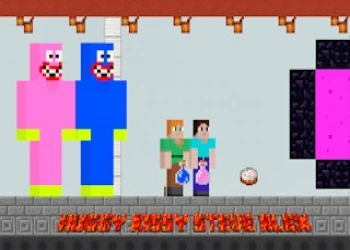 Huggy Kissy vs Steve Alex - Free monster game online at plotygames