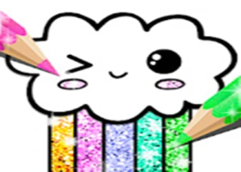 Kawaii Coloring Book Glitter - Drawing Book - Free girls game online at plotygames
