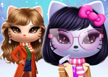 Play Kitty Squad Winter Dress up online for free at PlotyGames