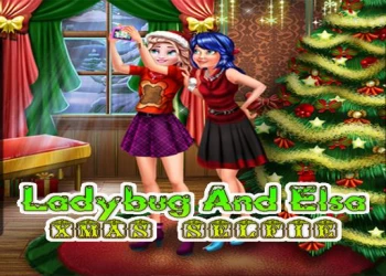 Ladybug And Elsa Xmas Selfie - Free girls game online at plotygames