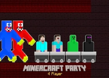 MinerCraft Party - 4 Player - Free action game online at plotygames