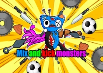 Mix and kick monsters - Free action game online at plotygames