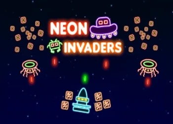 Neon Invaders - Free monster game online at plotygames