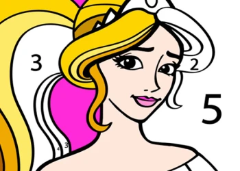Play Princess Coloring By Number online for free at PlotyGames