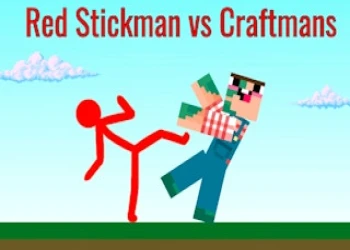 Red Stickman vs Craftmans - Free action game online at plotygames