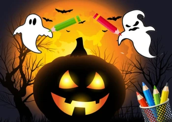 Play Scary Party Coloring online for free at PlotyGames