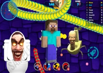 Skibidi Toilet Snake.io in Minecraft - Free addictive game online at plotygames