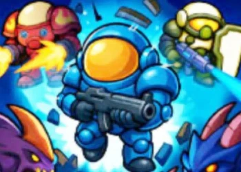 Play Space Defense: Guard Heroes online for free at PlotyGames