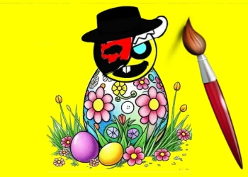 Play Sprunki Easter Coloring online for free at PlotyGames