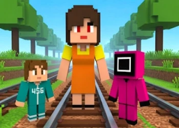Play Squid Game Craft Runner online for free at PlotyGames