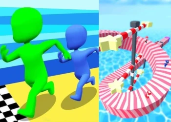 Play Stickman Races 3D online for free at PlotyGames