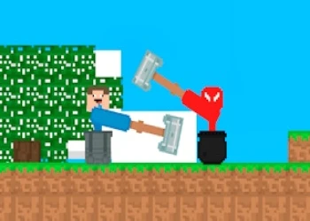 Play Stickman vs Noob Hammer online for free at PlotyGames
