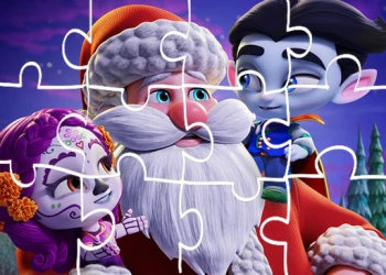 Super Monsters Christmas Jigsaw - Free girls game online at plotygames
