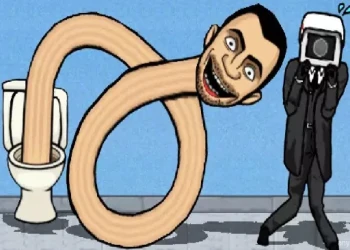 Toilet Monster Long Neck - Free action game online at plotygames