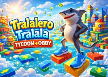Play tralalero tralala Tycoon + Obby online for free at PlotyGames