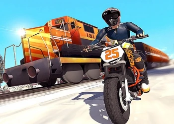 Play Tricky Bike Stunt vs Train Racing Game  online for free at PlotyGames