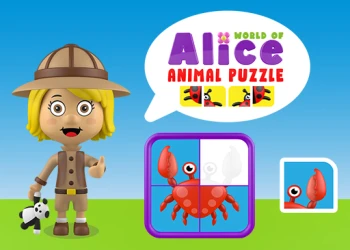 Play World of Alice   Animals Puzzle online for free at PlotyGames