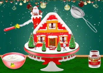 Xmas Gingerbread House Cake - Free girls game online at plotygames