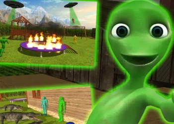 Yellow Alien Escape! - Free action game online at plotygames
